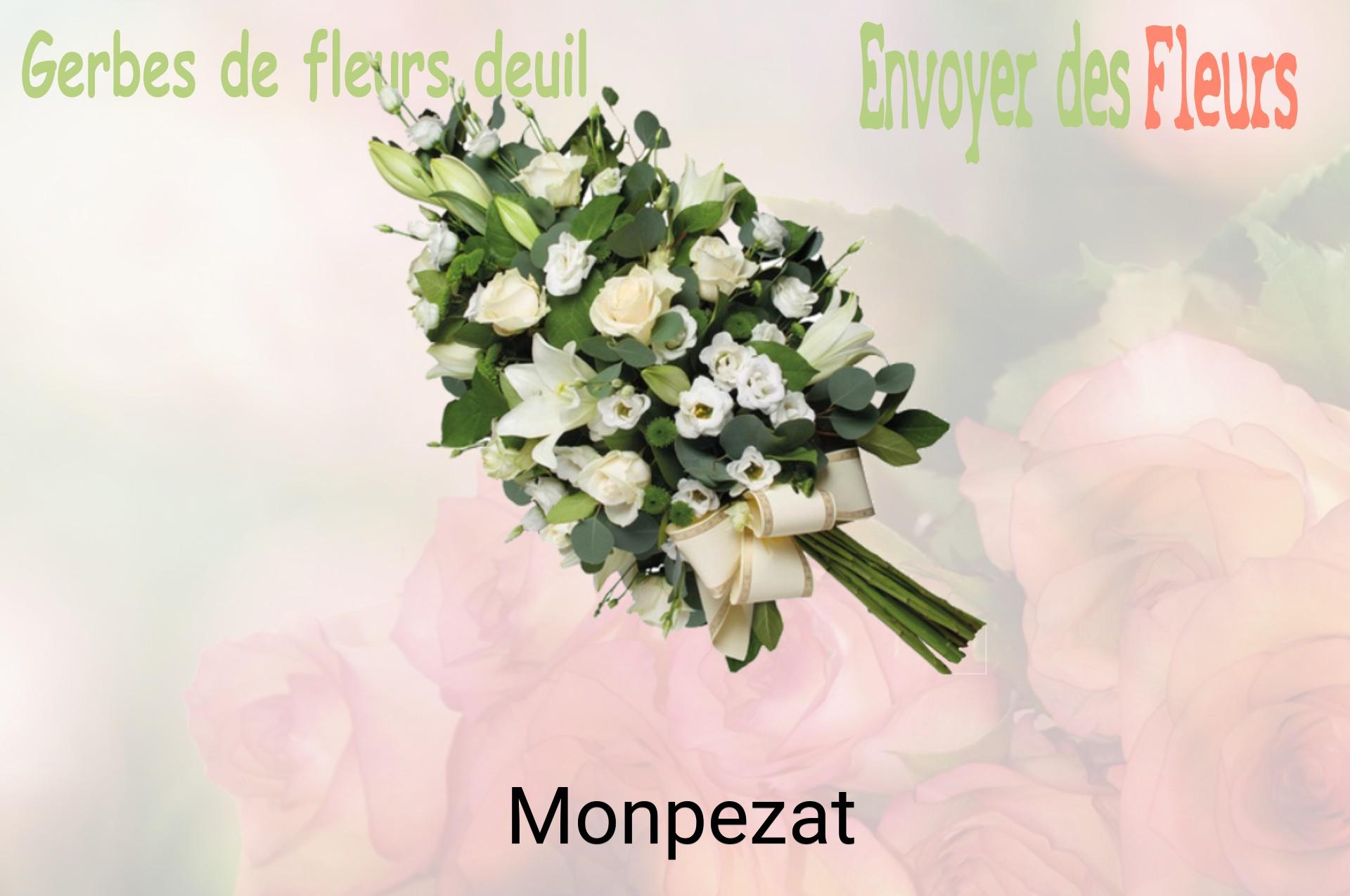 Gerbe de fleurs de deuil livrée à Monpezat